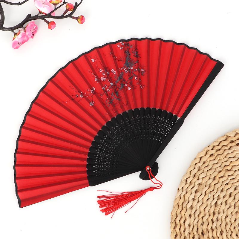 Hanfu skládací vějíř pro ženy inspirovaný japonským a čínským stylem – Scénický tanec bambusový styl