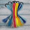 Rubber Band Ponytail Short Colored Braided Hair Extension Rainbow Colorful Synthetic Ponytails for Girls Daily Party Use