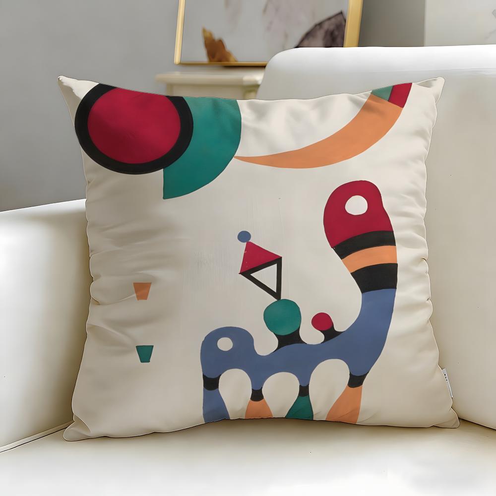 Classic Painter Wassily Kandinsky Cushion Cover Soft & Easy-Wash Pillow Case – Versatile for Couch, Bed, Travel and Office