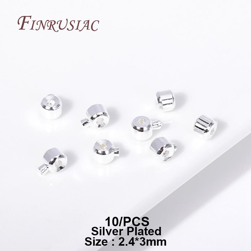 Brass Round Spring Ring Clasp Crimp Beads End Beads Findings For DIY Jewelry Making 14K/18K Gold Plated U-shaped Protective Tube