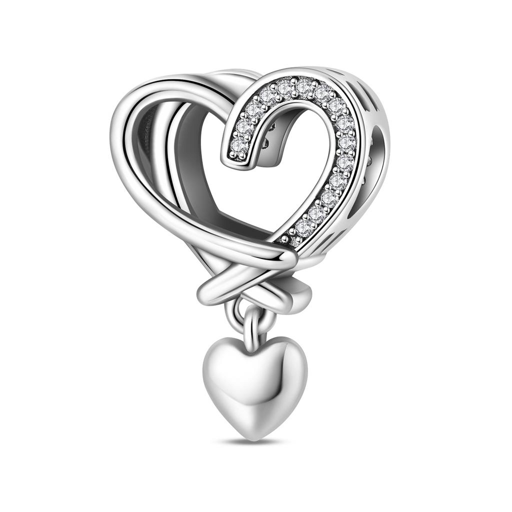 Original Charms Beads Silvering Concentric Knot Romantic Freedom Eternal Wish Charms Pendant DIY Bracelet Jewelry Making