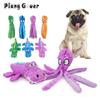 Octopus Crocodile Squeak Dog Toy Squid Puppy Plush Pet Toy Play Interactive Cat Supplies