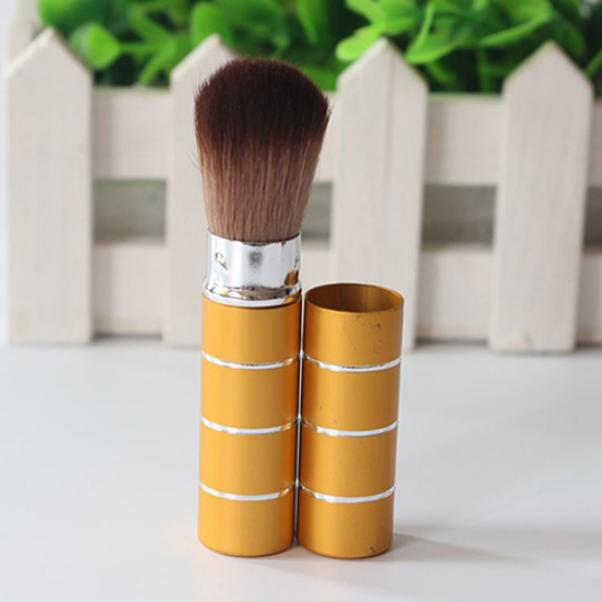 Yeni Taşınabilir Geri Çekilebilir Saplı Makyaj Fırçası Seti Kozmetik Kit Pro Pudra Allık Fırçası