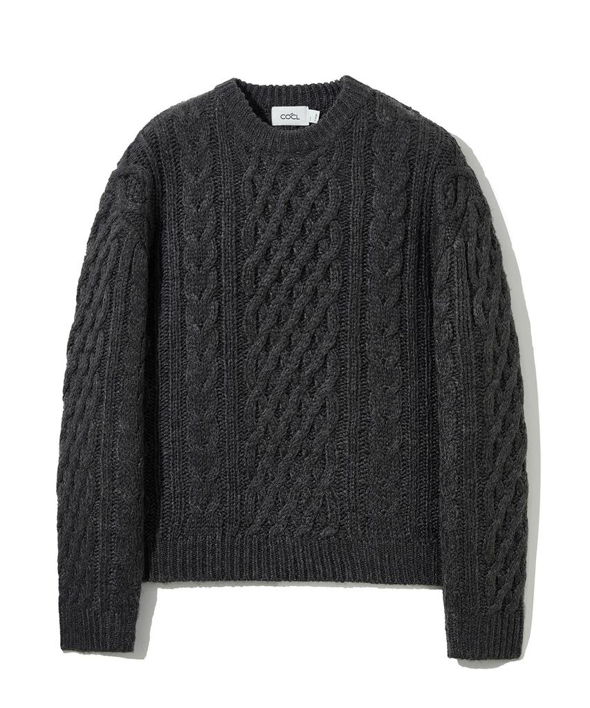COSTUME O’CLOCK [2Pack] Round Fisherman Semi-Crop Knit 11 Color Cooskt050Set