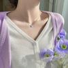 Korean Simple Shell Butterfly Necklace Female Temperament Collarbone Chain Trend Pendant Jewelry
