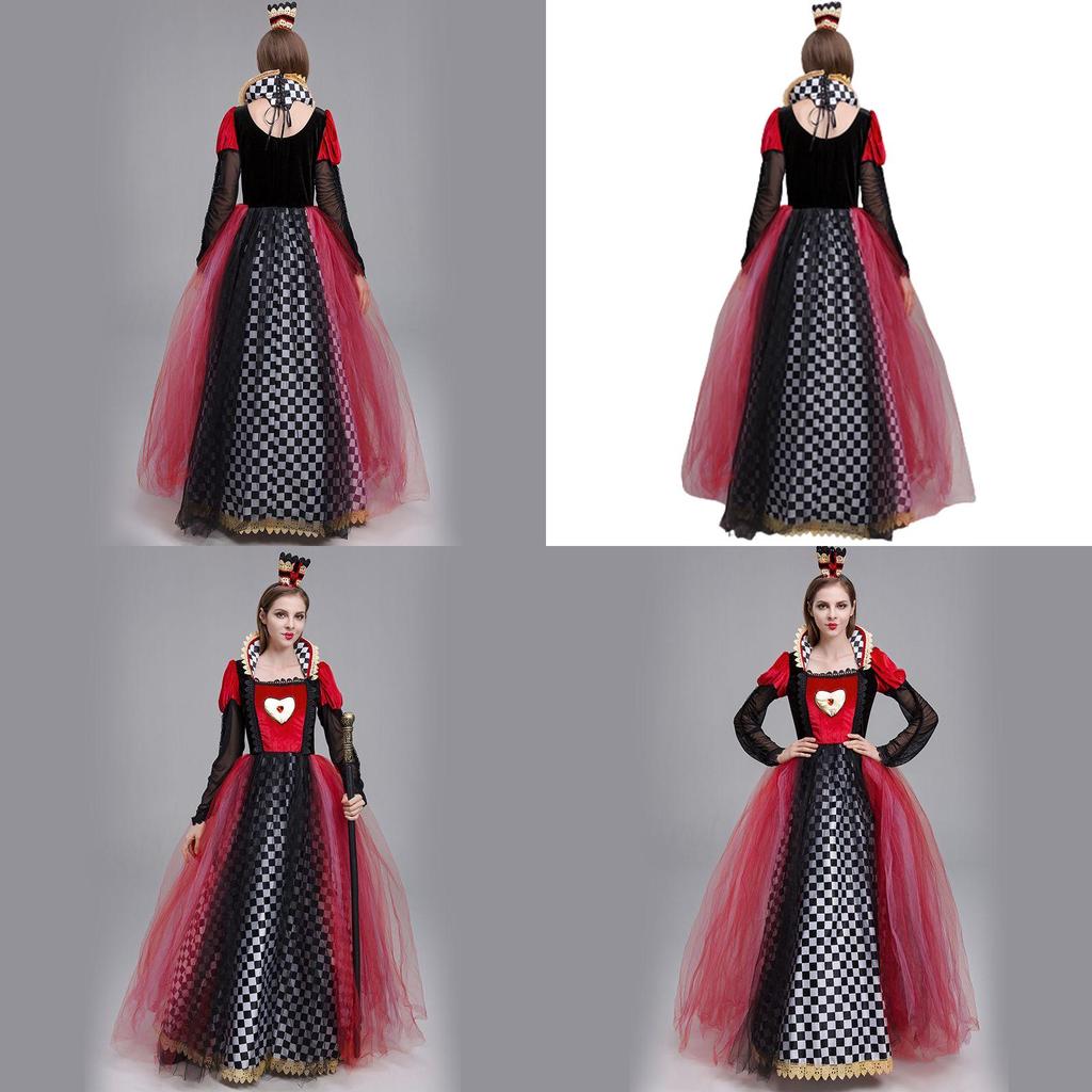Alice nel Paese delle Meraviglie Regina di Cuori Costume di Halloween Look Vintage Unico