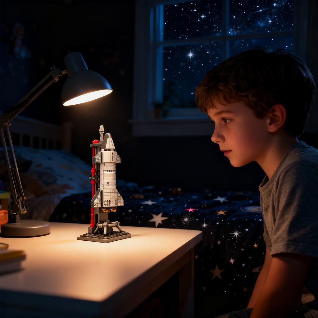 Space Rocket Ship Building Block Model Military Assembly Boy Educational Children's Toy