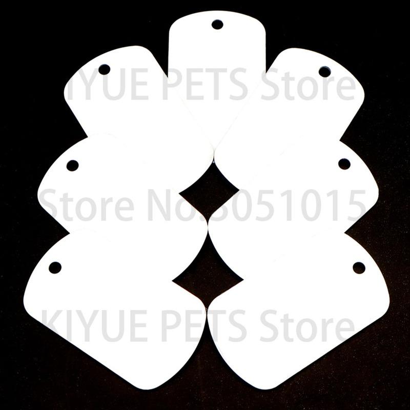 100Pcs Customize Sublimation Dog Tag Pet Aluminum Id Cat Accessories Address Tag For Dogs Heat Transfer Printing Blank Nameplate