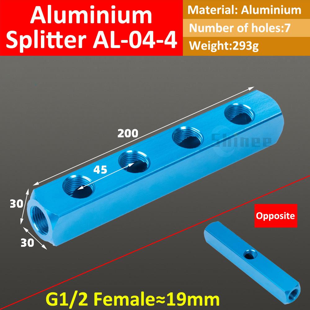 Blue Bus Plate Al-234-12 1/2 Pneumatic Connector Bus Exhaust Distribution Board Air Source Branch Connector Arrangement Multiway
