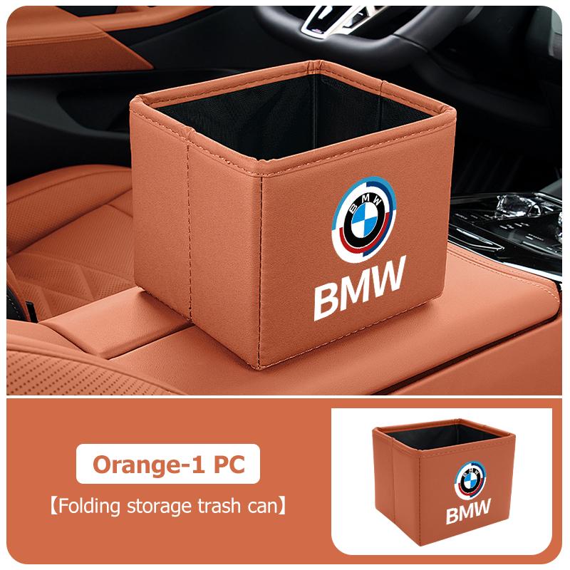 AAAOS1 Portable Car Trash Bin Garbage Can Foldable Waste Storage Basket For BMW 50th Anniversary Edition E36 E46 E53 E90 E60 E93 E87