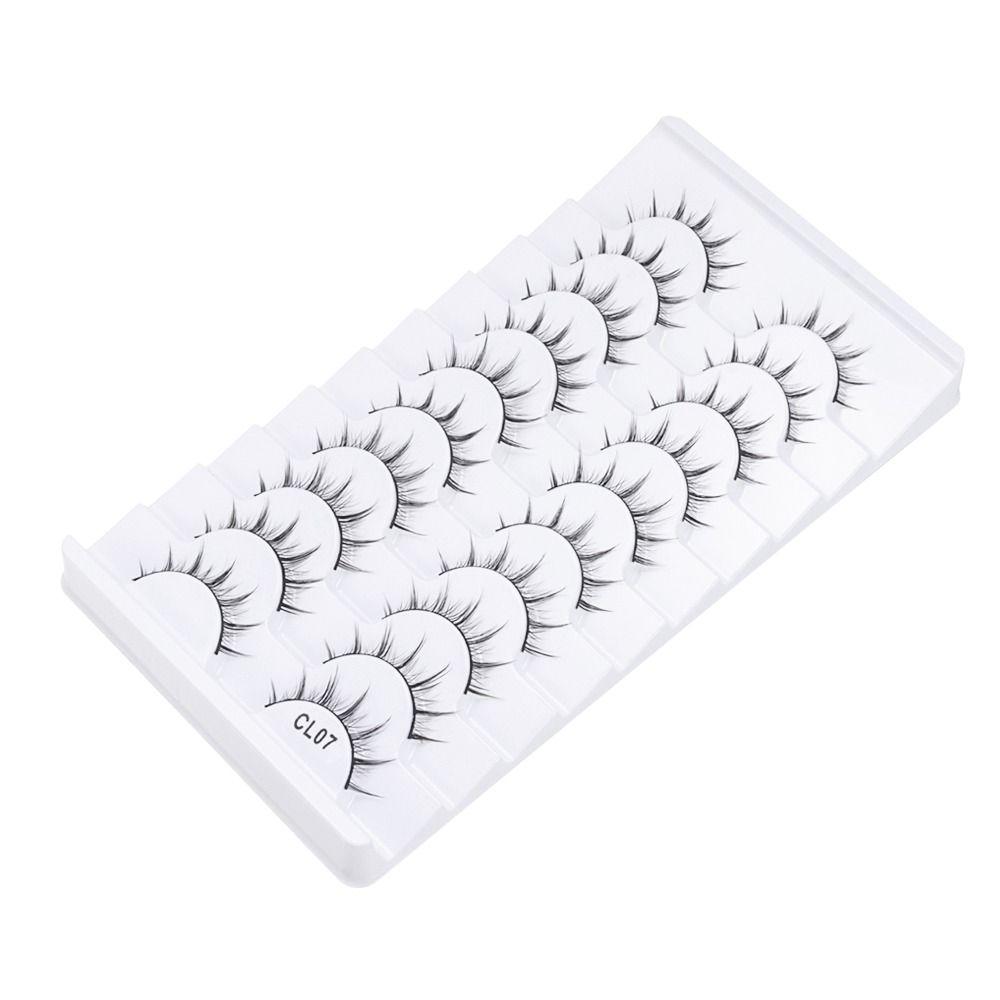 10 Pairs Natrual Long False Eyelashes Full Strip Fake Eyelash 3D Faux Mink Lash Eye Lash Extension