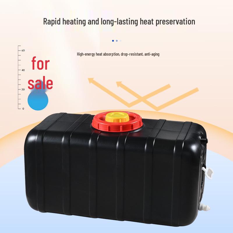 Rectangular Solar Water Tank: Black Household Bathtub & Summer Storage, Thickened Plastic for Heating Water.