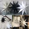New 30cm Star Lanterns 9-Pointed DIY Crafts Christmas Decorations Folding Party Decorations Birthday Party