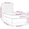 VidaXL Slatted Bed Base with Mattress and LED, Upholstered Bed, Single Bed, Adult Bed for Interior Bedroom, 3135075