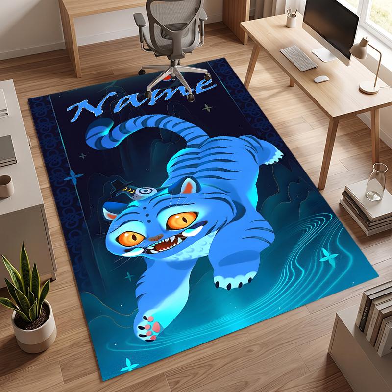 Derpy Tiger (5) Personalized name Office Carpet Stylish Decor for Living Room Bedroom Kitchen