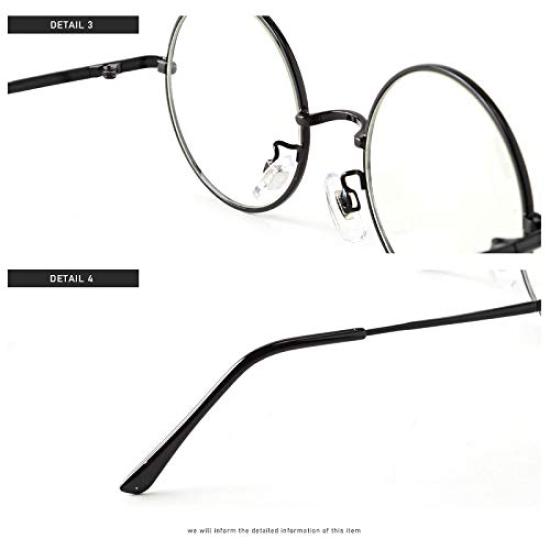 Sunglasses for Men and Round Silver X Clear [Ragstyle] Women, Shape, Unisex, Pm-9773
