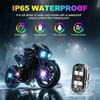 1/4/8pcs Wireless LED Strobe Lights with Remote Control RGB Motorcycle Anti-collision Warn Light Car LED Flashing Signal Lamp