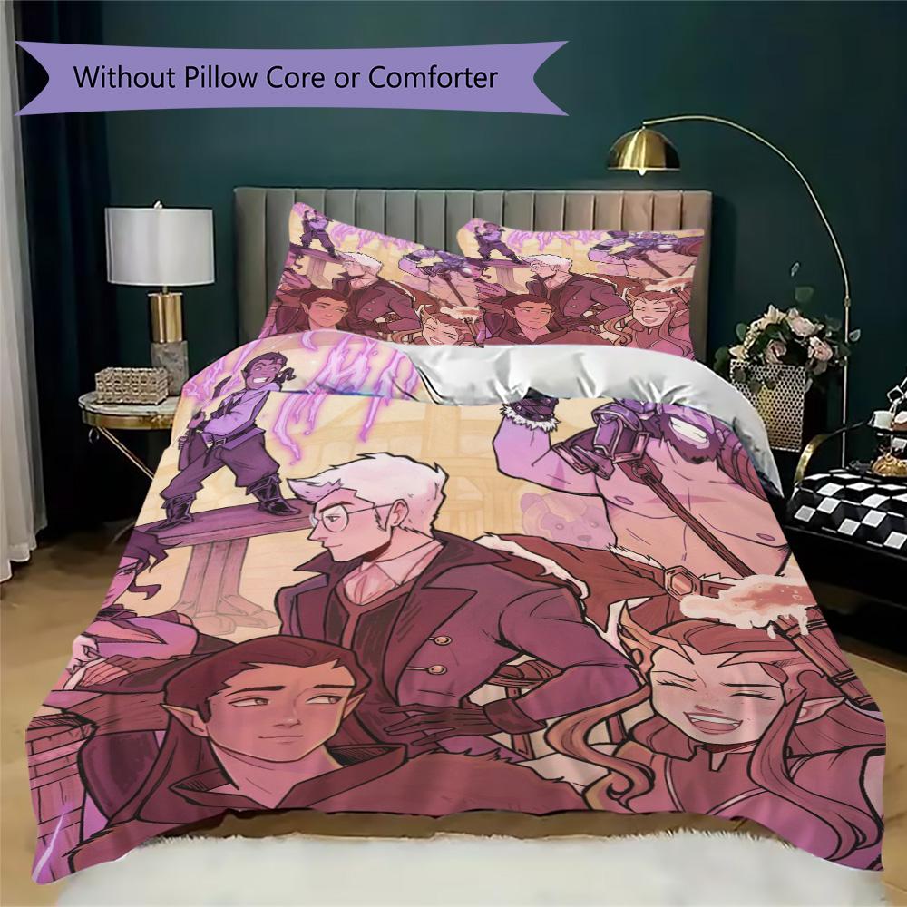 The Legend of Vox Machina Pattern Bedding,Quilt Set Quilt Cover Pillowcase Home Birthday Gift (1*duvet cover+2*pillowcase,without core)XSJT0917207
