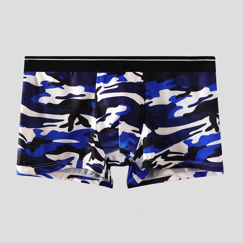 Herren Eisseide Höschen Herren Boxershorts Sommer Dünnschnitt Atmungsaktiv Bedruckt Höschen Herren