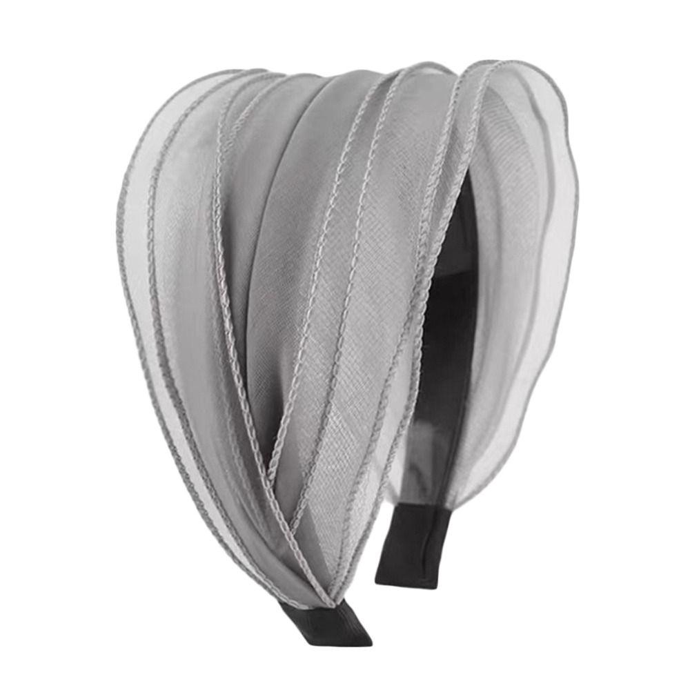 Organza Yarn Hair Hoop Wide Headband Fashion Hair Accessories  for Women Girls