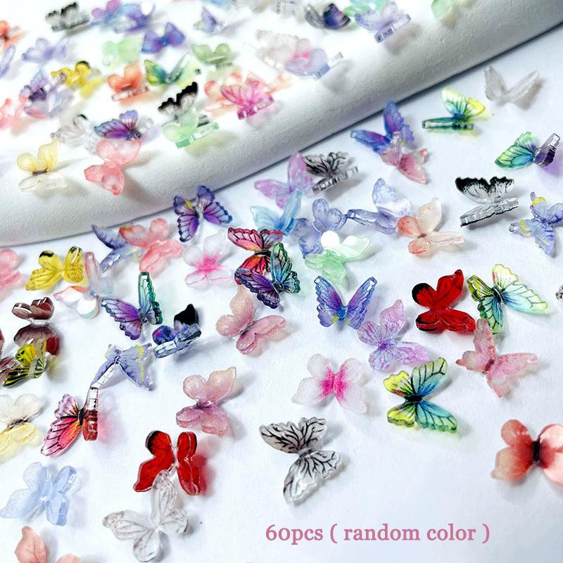 WTEMPO Mini Resin Butterflies Tiny Butterflies for Making Crafts Small Butterflies Figurines for DIY Micro Landscaping Decor Accessories