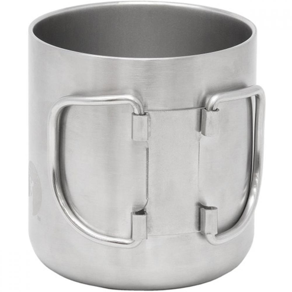 Captain Stag Vacuum Folding Handle Mug Cup 500 Silver Ue 3597