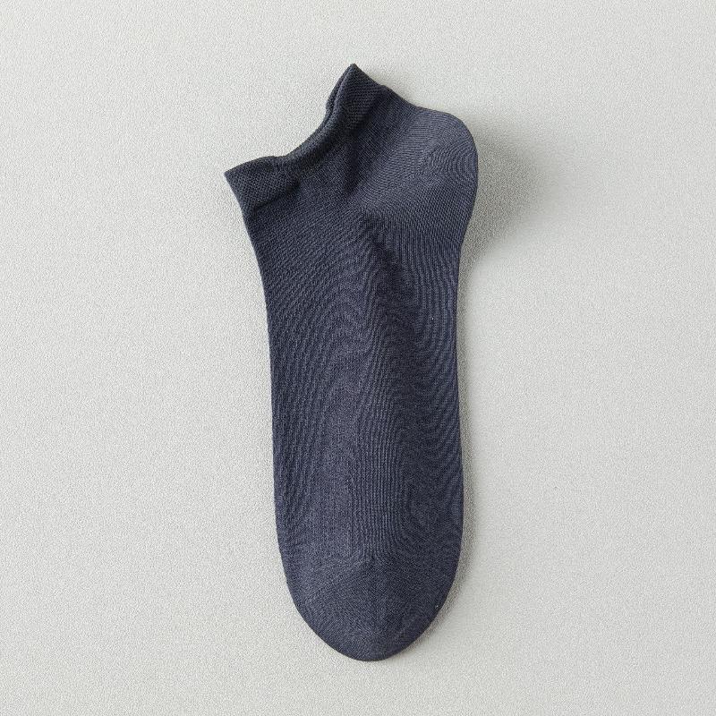 

Short Socks for Men, Pure Cotton, Summer Casual, Thin Style, Breathable, Low Heel, Anti-odor, Boat-shaped Socks 1 pair королівський синій колір