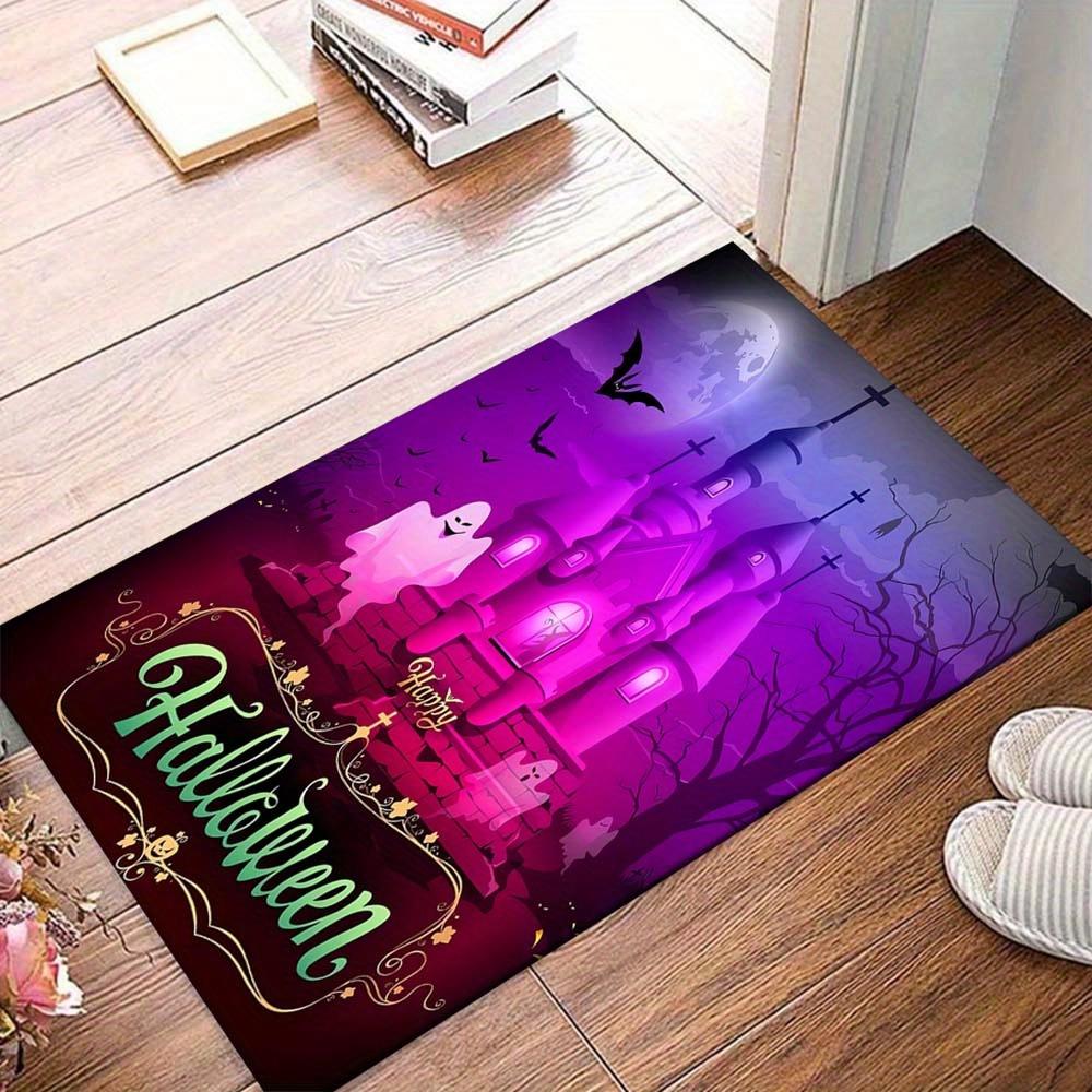 

1pc Halloween Spooky Castle Area Rug, Slip-Resistant, Easy-Clean, Stain-Resistant, Perfect for Cozy Living Rooms, Bedrooms, Kitchens, Office 60cm by 90cm