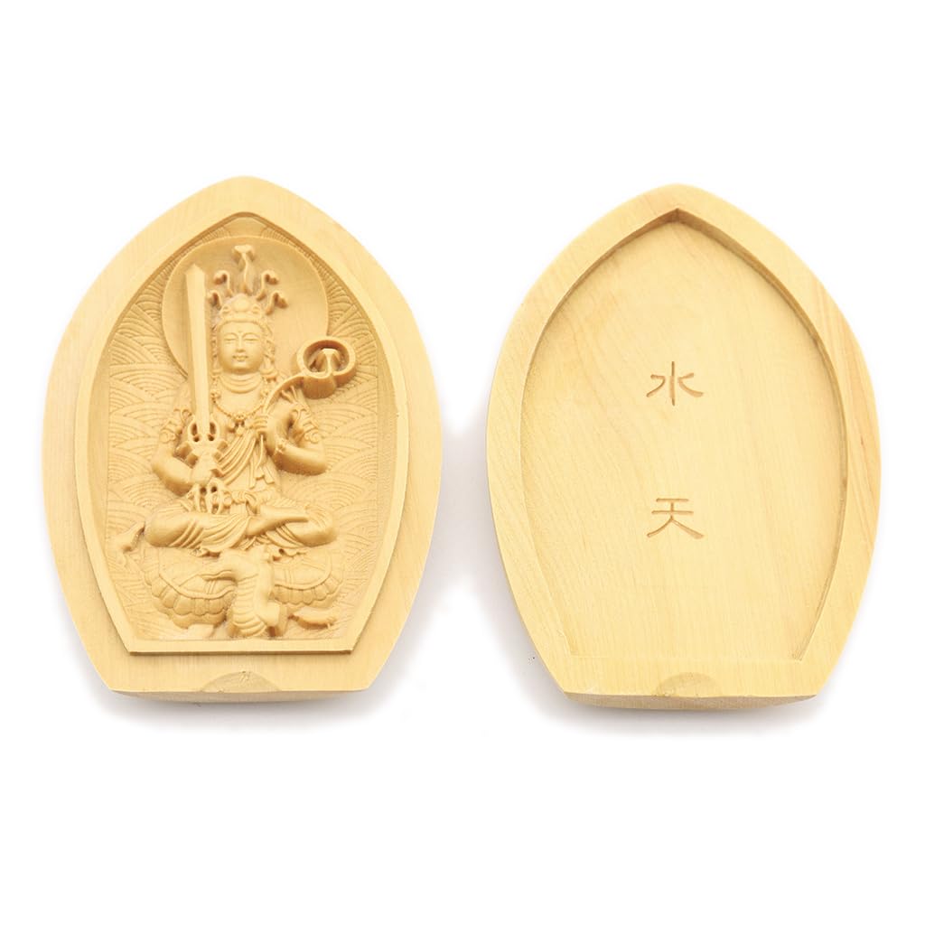 

Kurita s Special Buddhist Statue [Guardian Deity] Suiten (Lotus-Shaped Incense Holder Buddha [Pocket Buddha]) Guardian Deity (Height 6.2cm, Width