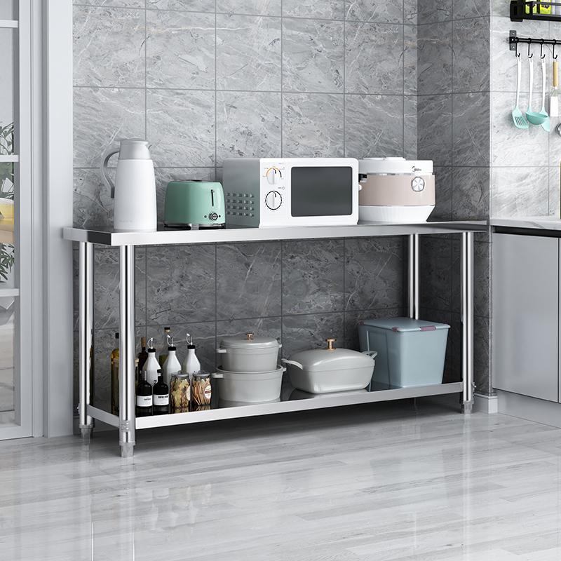 Custom Thickened Stainless Steel Rectangular Square Kitchen & Restaurant Workbench Table with Dishwasher