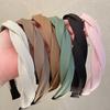 Fascia intrecciata antiscivolo tinta unita larga fascia per capelli lavaggio viso trucco elastico per capelli accessori per capelli da donna copricapo da ragazza oggetto di scena per foto