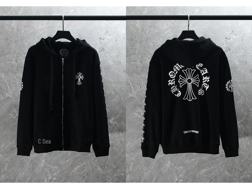 Vyšívaná mikina s křížem a podkovou pro muže a ženy - Podzimní oblečení