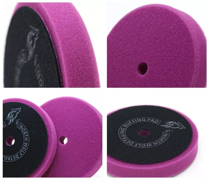 AnViele North Wolf Polishing Urethane Round Outer Diameter 150mm Buff, Type, 125mm, (Purple)