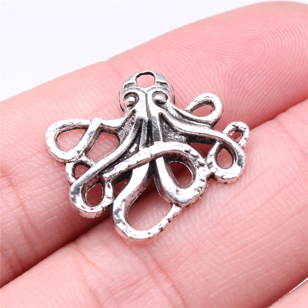 10 Stück Oktopus Anhänger Für Schmuckherstellung Meeresleben Meerestier Anhänger DIY Bastelzubehör