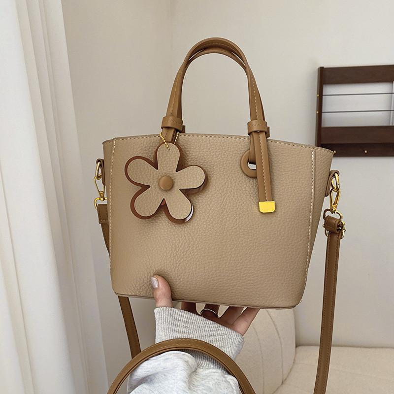 Trendy Cross-border Style Pu Material Medium Size Bucket Bag For Daily Outfit хаки