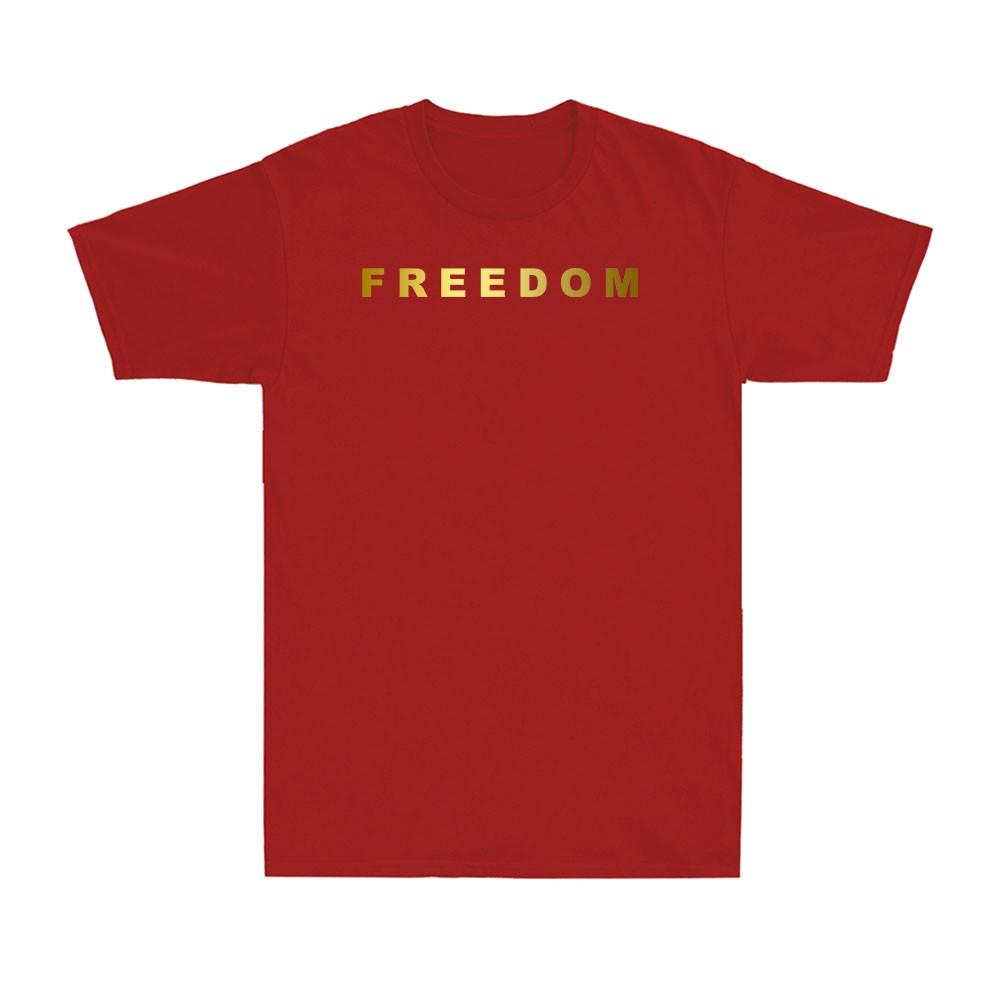Freedom Charlie Usa Patriotic Memorial Remembrance Golden Print Unisexs Tshirt