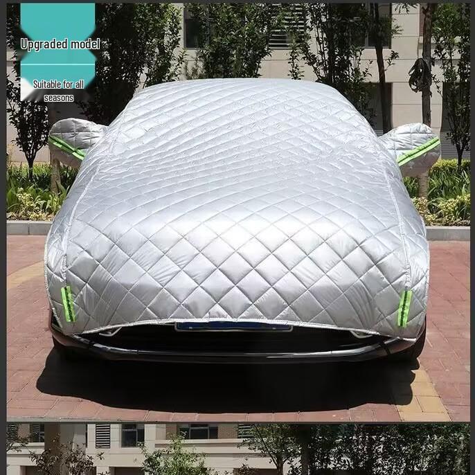 Verdickte Baumwoll-Steppdecke Autoabdeckung: Hagelschutz, Halbabdeckung