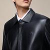 Qipai Men's Sheepskin Lapel Leather Jacket