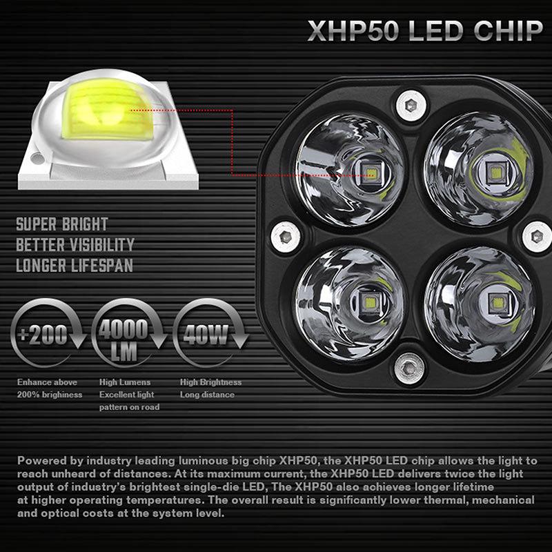 3inch Waterproof LED Work Lights 3500K Cubes Fog Lamp Bar Pods Spot Light for Off Road ATV UTV Truck Boat Motorcycle Accessories