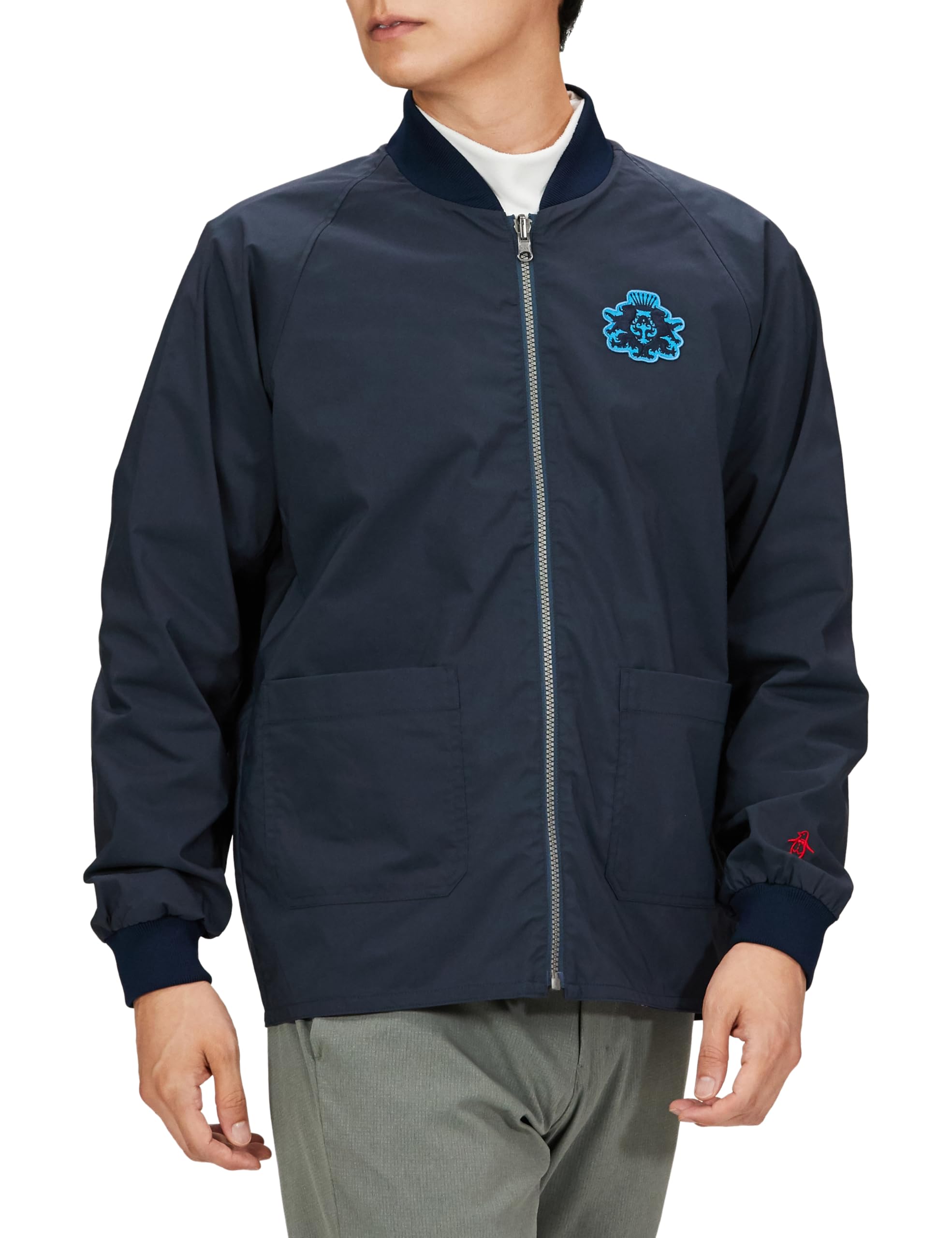 

Full Zip Blouson Kinloch Anderson Water Repellent Stretch Reversible Golf MGMWJK03 NVBL M [Munsingwear] Men s (Navy Blue)