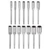 Uxcell Hex Bit Sockets, 6-19mm, 14-Piece Set, Hex Shank, Cr-V Steel, Sandblasted Surface, DIY Tools, for Power Drills and Impact Drivers, 150mm Long