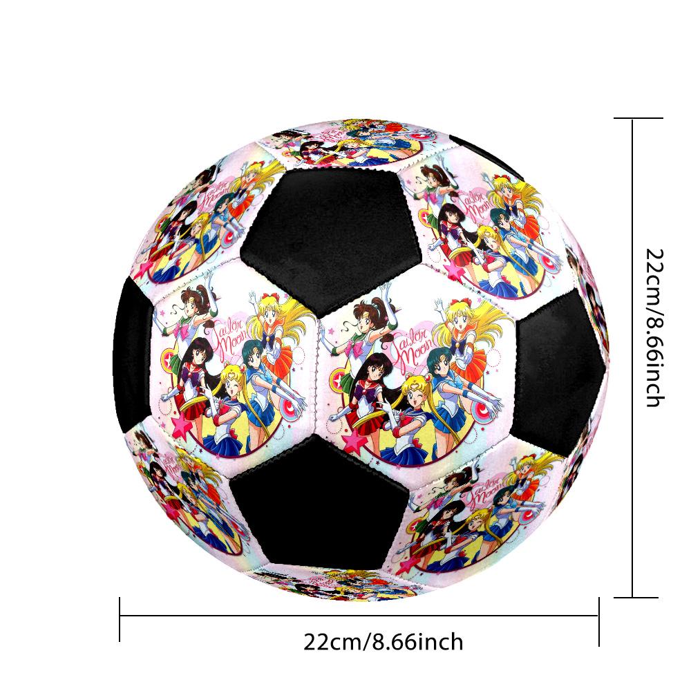 Sailor Moon Soccer Ball Colorful All Ages Machine Stitched PVC Competition Ready Durable High-Bounce.SIZE5