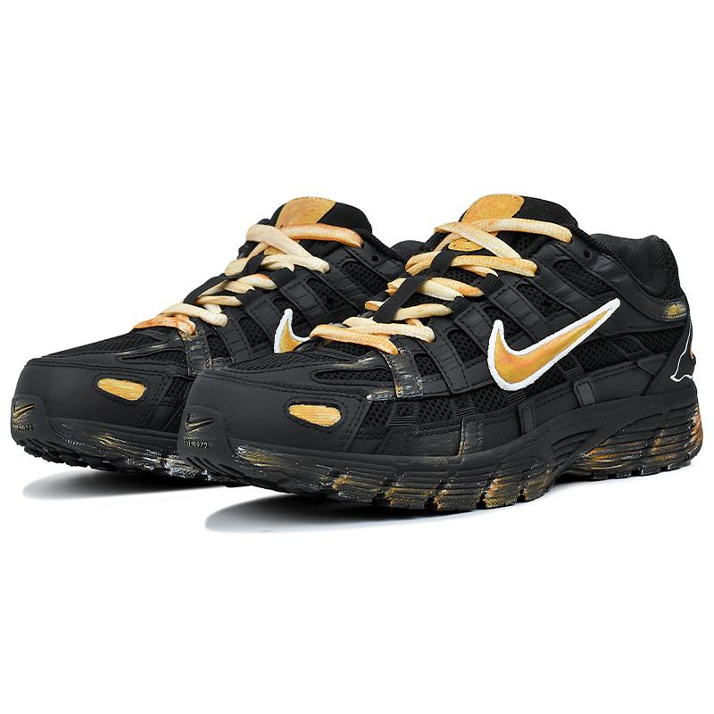 Nike P 6000 Abrasion Resistant Slip Resistant Low Top Running Shoes Women's Black Gold BV1021-106(Team679-)