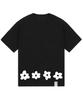 GRAVER [Unisex] Bottom Drawing Flower Short Sleeve T-Shirt_Black