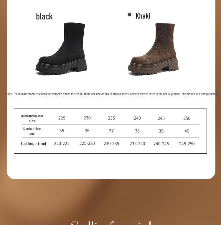 ZHR 2024 New Winter Stretch Boots: Short, Thick-Soled, Velvet-Lined, Trendy, Tall & Slimming Design.
