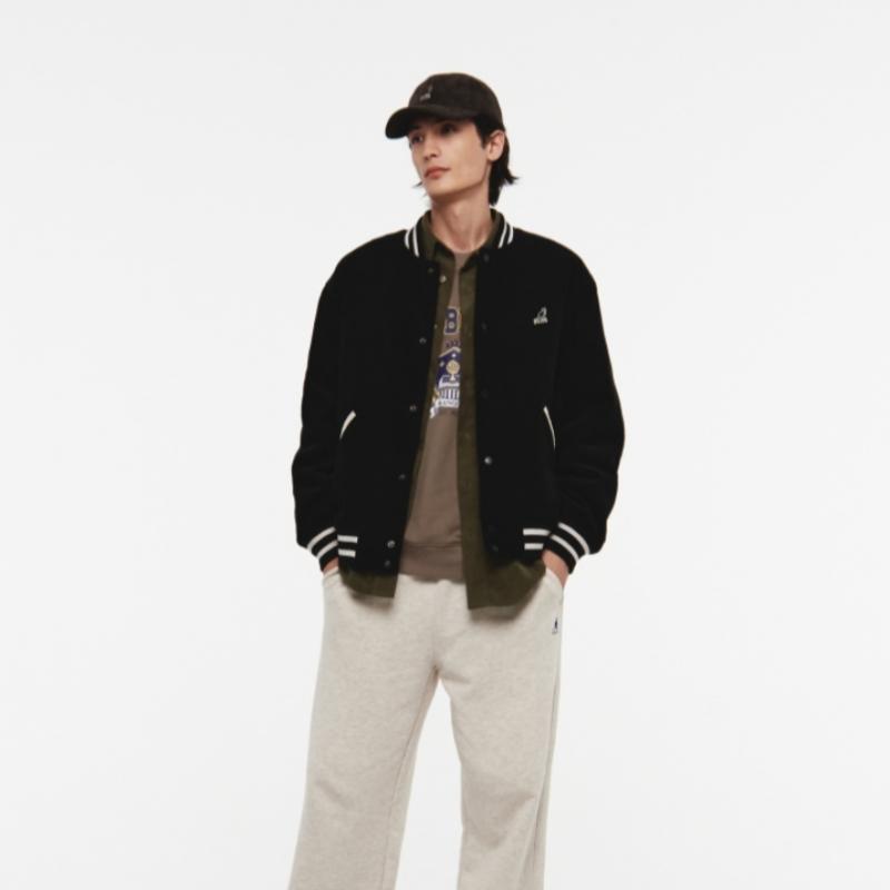 KANGOL Corduroy Varsity Jacket Black 8554