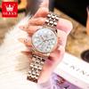 OLEVS Dámské hodinky Originální Business Automatické Datum Vodotěsné Chronograf Top Luxusní Elegantní Diamantové Dámské Křemenné Hodinky