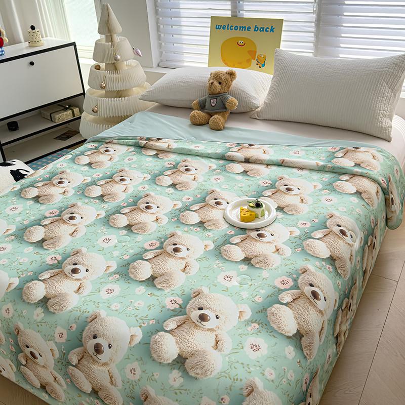 

5D Digital Printed Quilt designed for Bed Queenking Cartoon Style Summer Quilt Ice Coolling Duvet designed for Summer Air Condition Quilt 150x200cm 1pc