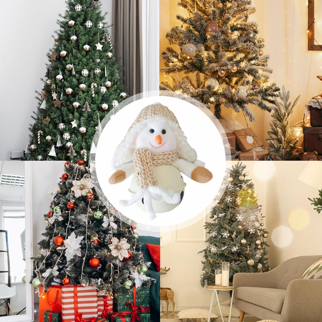 Christmas Bells Decor Snowman Design Charm Christmas Ornaments For Home Winter Holiday Party Fall Fireplace Door Family