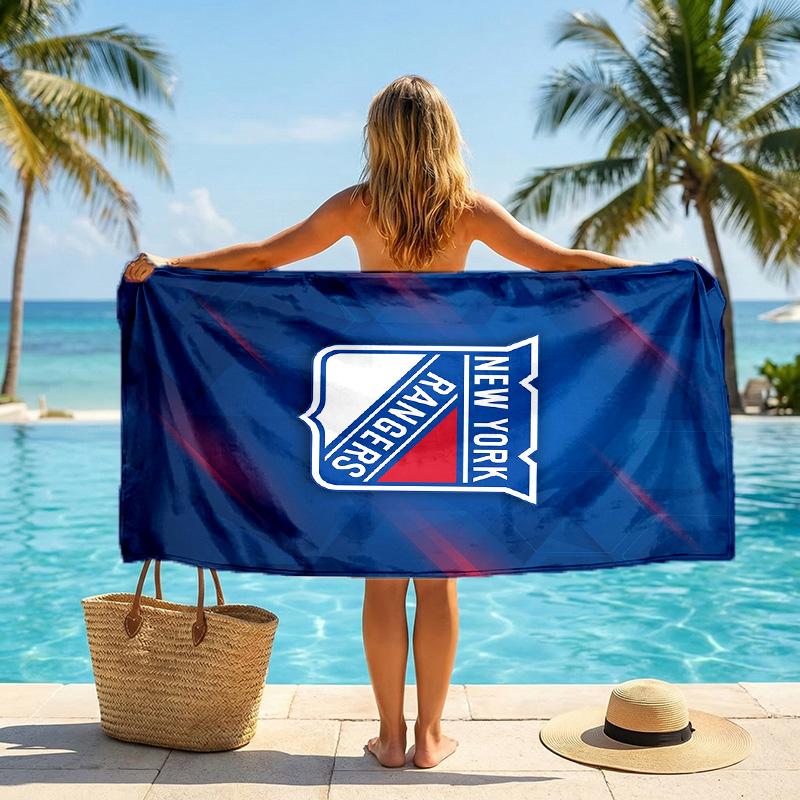 New York Rangers Fashion Beach Towel Portable Soft Quick Dry Towel For Swimming Camping Holiday Use